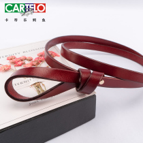 Carcodile Crocodile Leather Strap Women Ins Wind Brief About 100 Hitch Knotted Genuine Leather Fashion South Korea Decorative Pants Belt