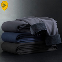 Feiyun Knight mens warm pants plus velvet medium thick cotton wool trousers leggings leggings mens single thick winter