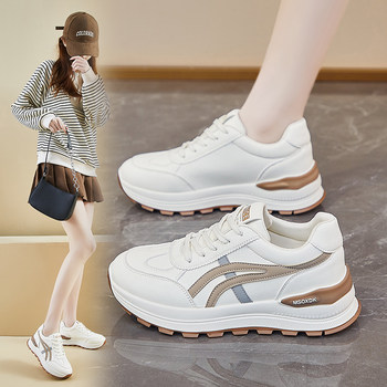 2025 Spring ins Korean Style New Soft-Soled Shoes for Female Students, Running Sneakers, Thick-Soled Height-Increasing Casual Shoes, Versatile