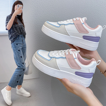 ins tide small white shoes women 2021 fall new Korean version thick bottom heightening plate shoes female sports casual shoes female