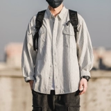 Осенняя рубашка, универсальный японский хлопковый лонгслив, куртка для влюбленных, в корейском стиле, оверсайз