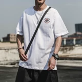 Ретро хлопковая футболка с коротким рукавом, в американском стиле