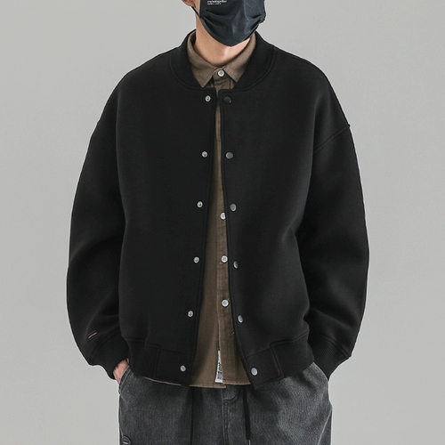 Осенняя бейсбольная форма, мужская утепленная ретро куртка, оверсайз, в американском стиле