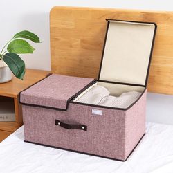 Storage Box Fabric Intimates Underwear Storage Box Foldable Clothes Storage Storage Dormitory For Home Wardrobe Storage Handy Gadget