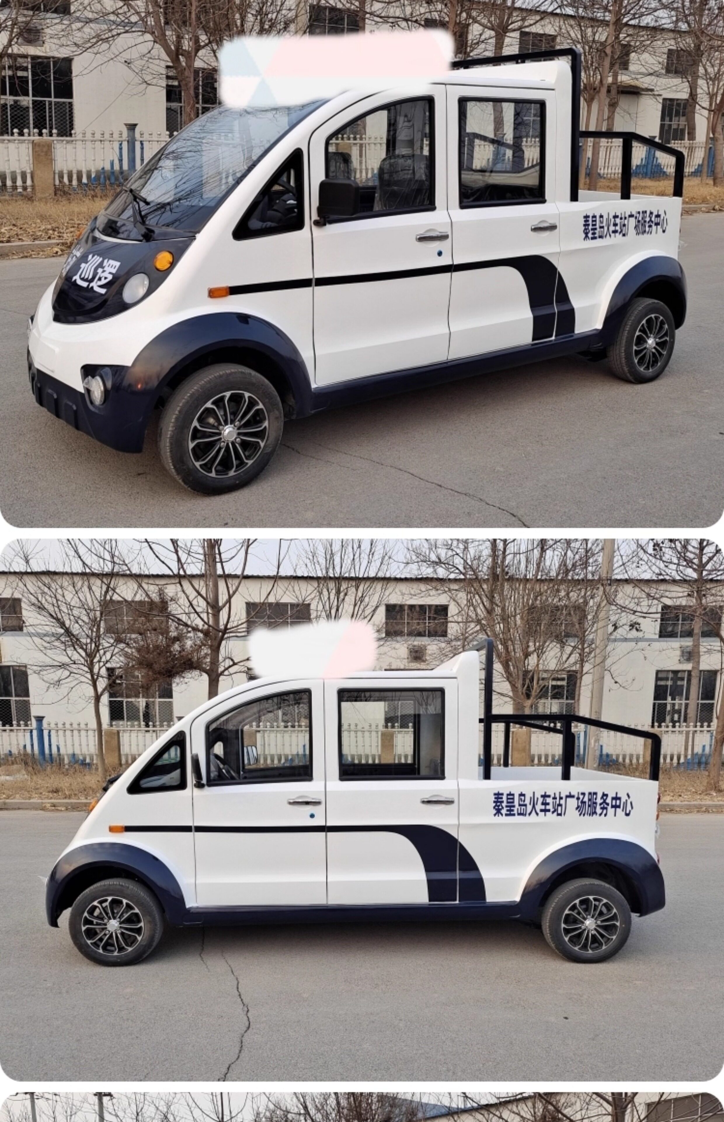 5-6-8 Seat Direct Sales Electric Patrol Car, Four-Wheel Property Security Inspection Vehicle, Fully Enclosed Inspection Vehicle with Doors