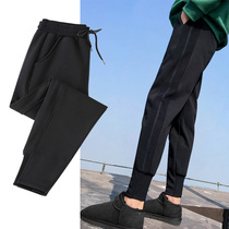 Plus velvet sweatpants womens autumn and winter loose toe 2021 New slim Joker trousers Harlan pants casual pants