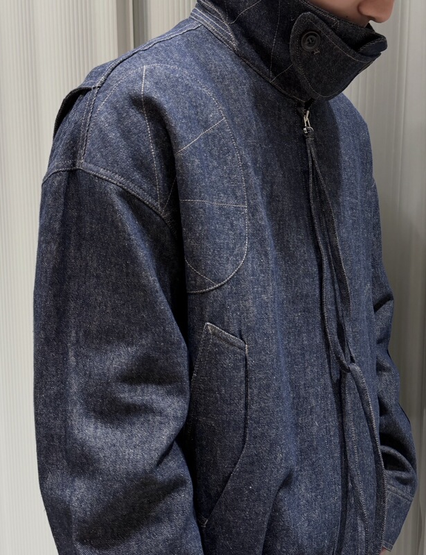 3Man Independent Nullus Style Raw Leather Linen Plaid Structured Short Jacket