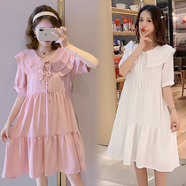Pregnant Women summer dress dress dress tide 2020 summer style set summer small fragrant chiffon loose tide hot mom
