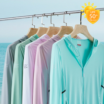 Ice front clothes women UPF50 sunscreen clothes men summer anti-ultraviolet skin clothes Taiwan brand couples