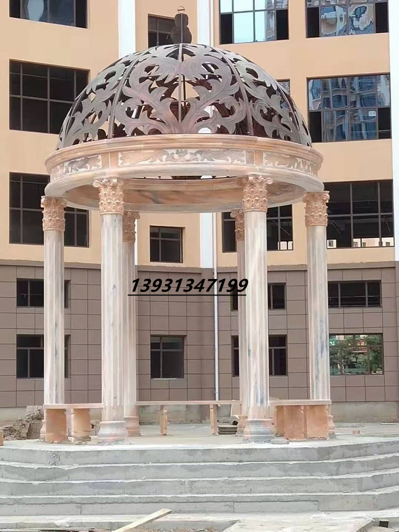 Round Kiosk Bao Top Cool Pavilion Hat Stainless Steel Casting European Style Iron Art Dome View Pavilion Coping Community Outdoor Pavilions