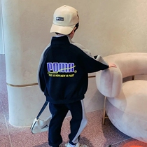 Boys autumn sports suits 2022 new spring and autumn net red childrens middle-aged boys handsome and trendy childrens clothing