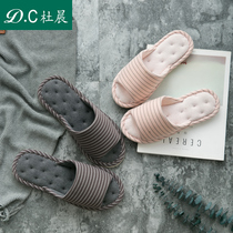 Japanese home lovers Four Seasons Summer indoor floor non-slip slippers male Spring and Autumn home home shoes cotton linen women