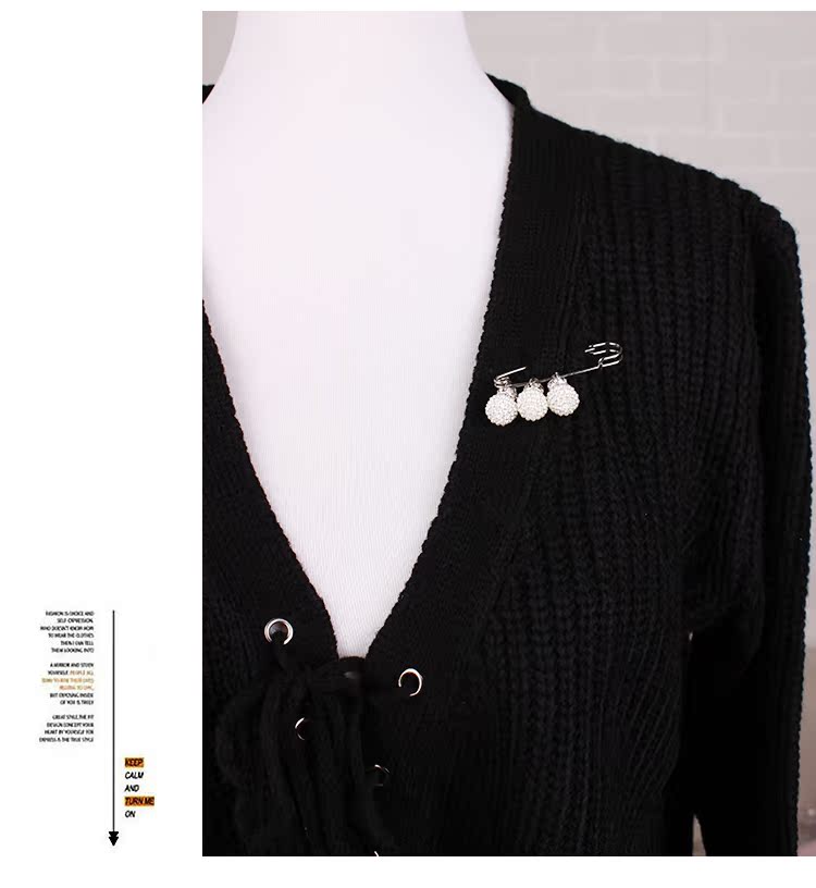 Pearl brooch áo khoác nữ pin cardigan brooch lắp ráp phương tây khóa kim áo len khăn choàng khăn quàng cổ khóa kim trang sức cài áo đẹp