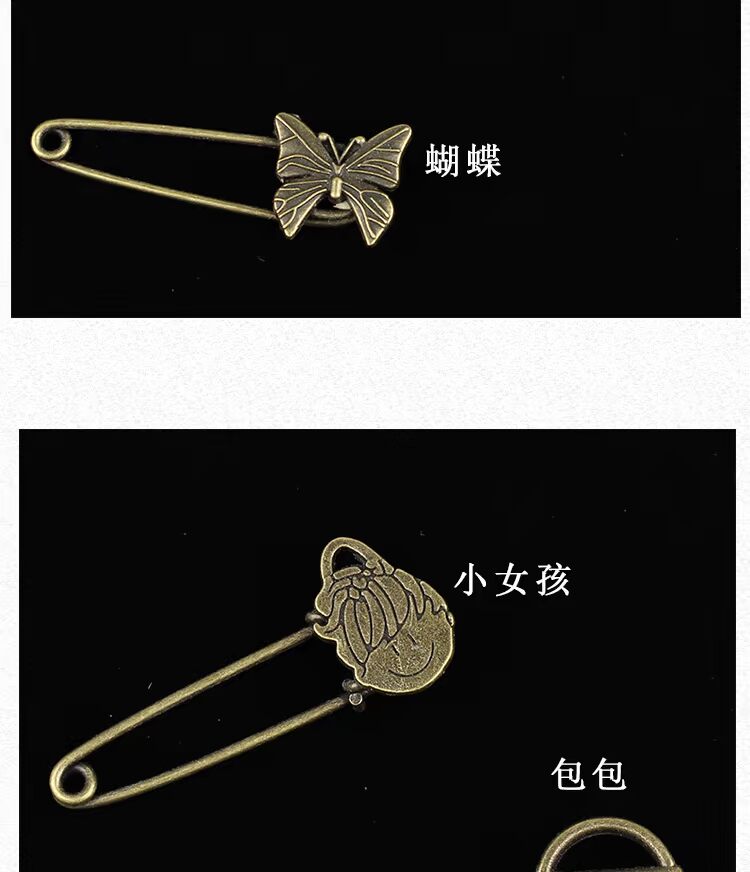 Unisex phiên bản Hàn Quốc của retro đẹp pin hoài cổ bằng đồng cổ áo pin nhỏ áo len cardigan áo choàng khóa ghim cài áo ngọc trai