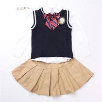 2017 autumn and winter new childrens school uniform dress male and female children Korean version vest single sweater vest primary school student waistband