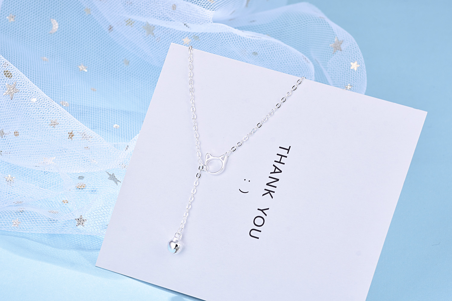 Cat Bell S925 Sterling Silver Anklet Sen Joker Nhật Bản và Hàn Quốc Trang sức bạc Chuông với âm thanh Tính tình ngọt ngào dễ thương - Vòng chân lắc chân vàng trắng