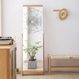 Северный стиль, зеркало всего тела без границ, зеркало с твердым деревом зеркало.