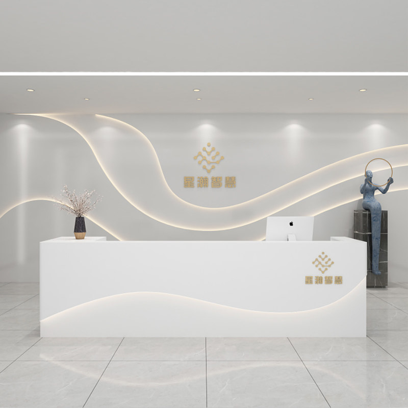 Beauty Salon Front Desk Baking Paint Commercial Medical Beauty Orthopedic Hospital Reception Desk Modern Minimalist Clothing Shop Bar Counter Cash Counter