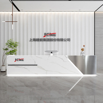Company Reception Stainless Steel Bar Bench Brief Modern Beauty Salon Reception Desk Creative Baking Lacquer Shop Cashiers commercial