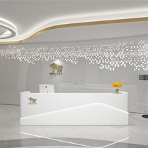 Beauty Salon Front Desk Brief Modern Clothing Store Beauty Salon Collection Cashiers Desk Grill Lacquer Commercial Company Reception Counter