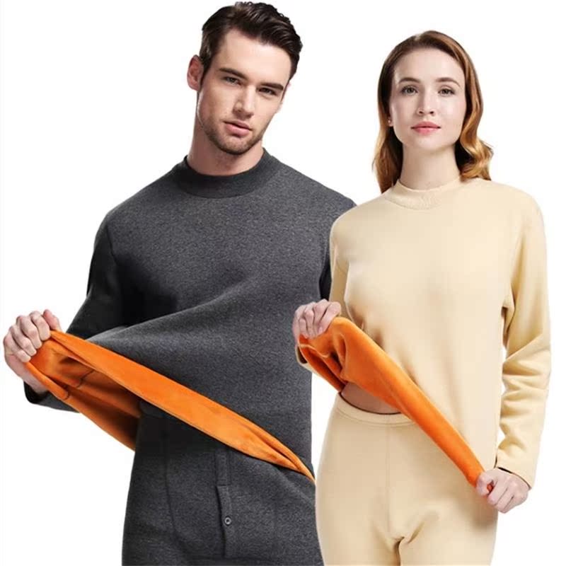 Mens mens đồ lót nhiệt plush bộ quần áo dày cho trẻ và trung niên cặp vợ chồng đất lạnh mã lớn quần áo ấm mùa đông.