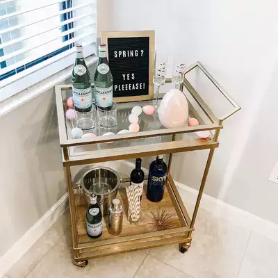 European dining car wine truck party wine cart home buffet tea truck office meeting room tea trolley