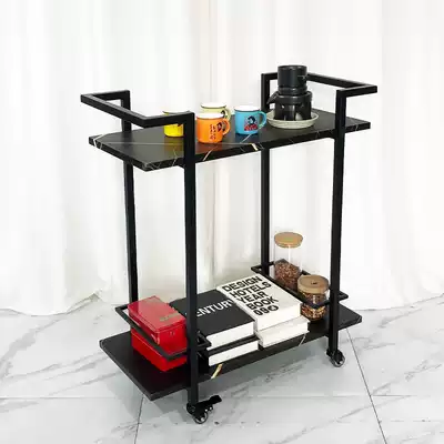 Multifunctional trolley bedroom removable tea storage rack dining room kitchen trolley creative clubhouse pastry cart