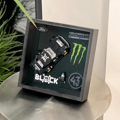 This dust-proof display and storage box is suitable for the LEGO 77262KenBlock Ford Mustang racing car wall photo frame
