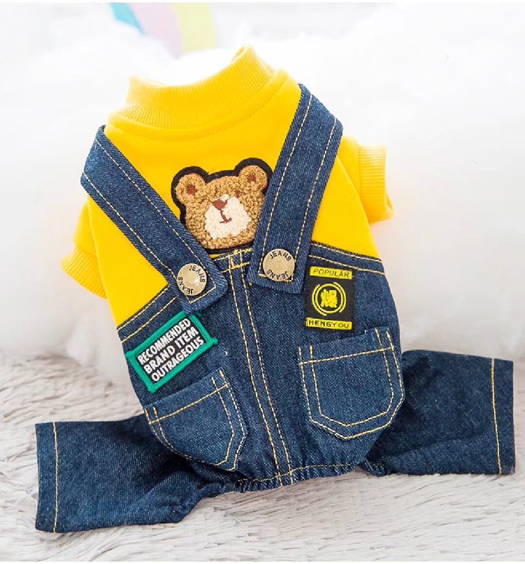 Dog four-legged clothes autumn and winter Teddy Bichon Pomeranian pet corgi small teacup dog cat autumn cute clothes