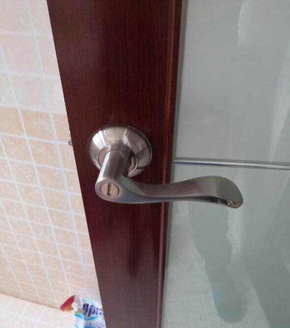 Makeup Room Door Lock Without Key Universal Bathroom Bathroom Toilet Aluminum Alloy Spherical Lock Triple Pole Type Plate Hand Lock