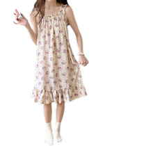 Sleeping Skirt Woman Summer Harness Chest Cushion 2022 New Sleepwear Teen Sweet Beauty Advanced Sensation Summer Sleeveless