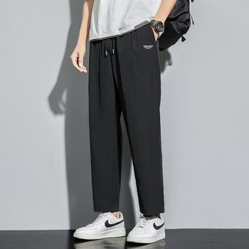 Ice silk summer plus size plus size fat men's trousers