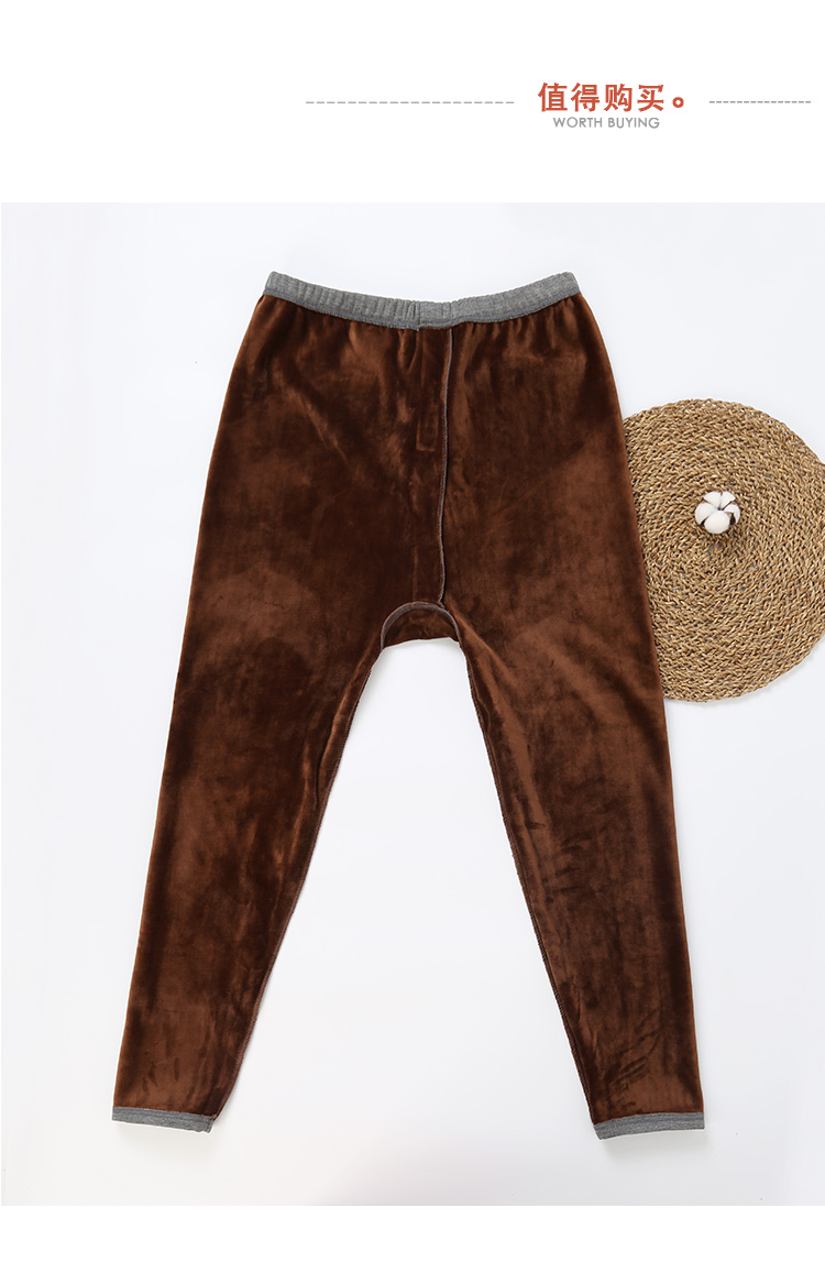 Quần cao cấp cộng với nhung dày ấm áp mùa đông cộng với phân bón tăng đáy quần lót cotton gấp đôi chất béo quần cỡ lớn quần cotton nam trung niên
