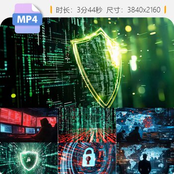 Hd network information warfare hacker attack and security protection against data theft virus torrent video footage