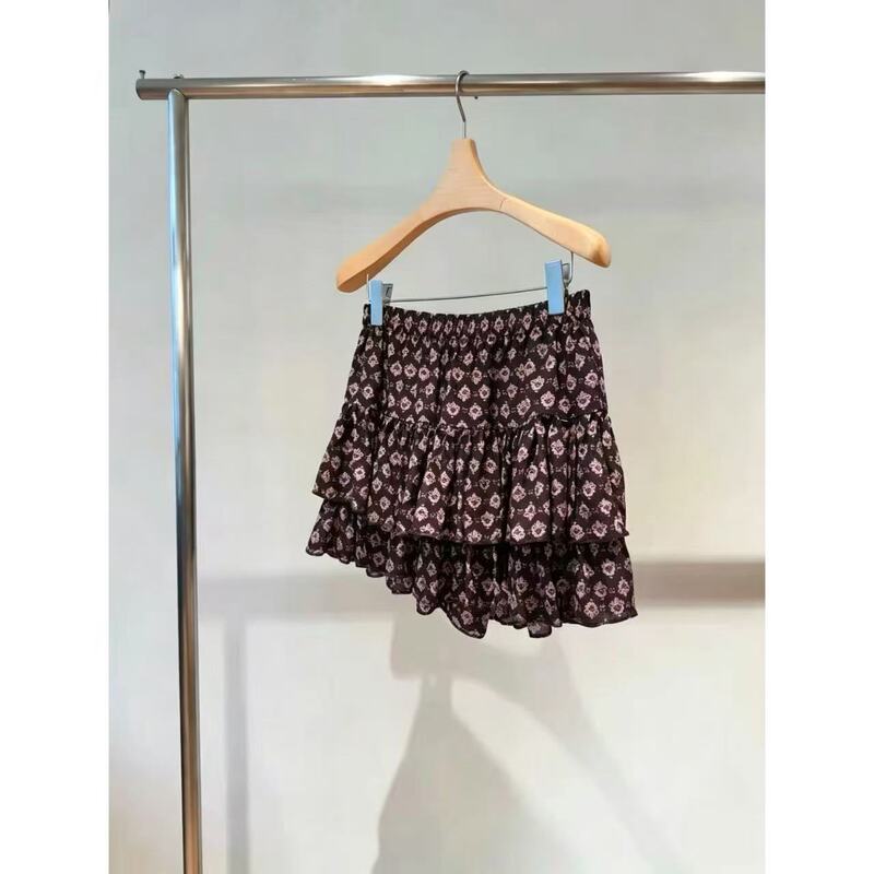 Tutu's Home's "Floral Layers" Heavy Silk Rayon Gentle Floral Pleated Layered Skirt Pants 6.8 Tutu's Home's "Floral Layers" Heavy Silk Rayon Gentle Floral Pleated Layered Skirt Pants 6.8
