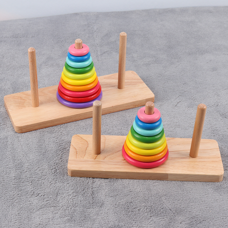 Hannota Wooden Large Number 10 Floors 8 Floors Children Elementary School Students Puzzle Force Logical Thinking Training Toys Hanrota