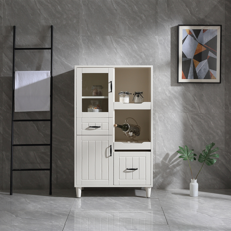 Day-Style Oak Wood Dining Cabinet Wine Cabinet Toilet Side Cabinet Bathroom Side Cabinet Containing Side Cabinet Stand Cabinet Stand Cabinet Kitchen containing cabinet