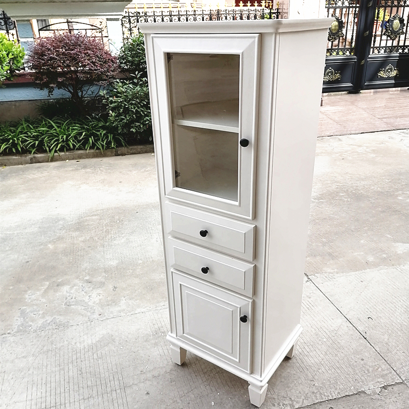 Customized American bathroom sideboard waterproof solid wood toilet storage cabinet toilet side cabinet living room wine cabinet sideboard