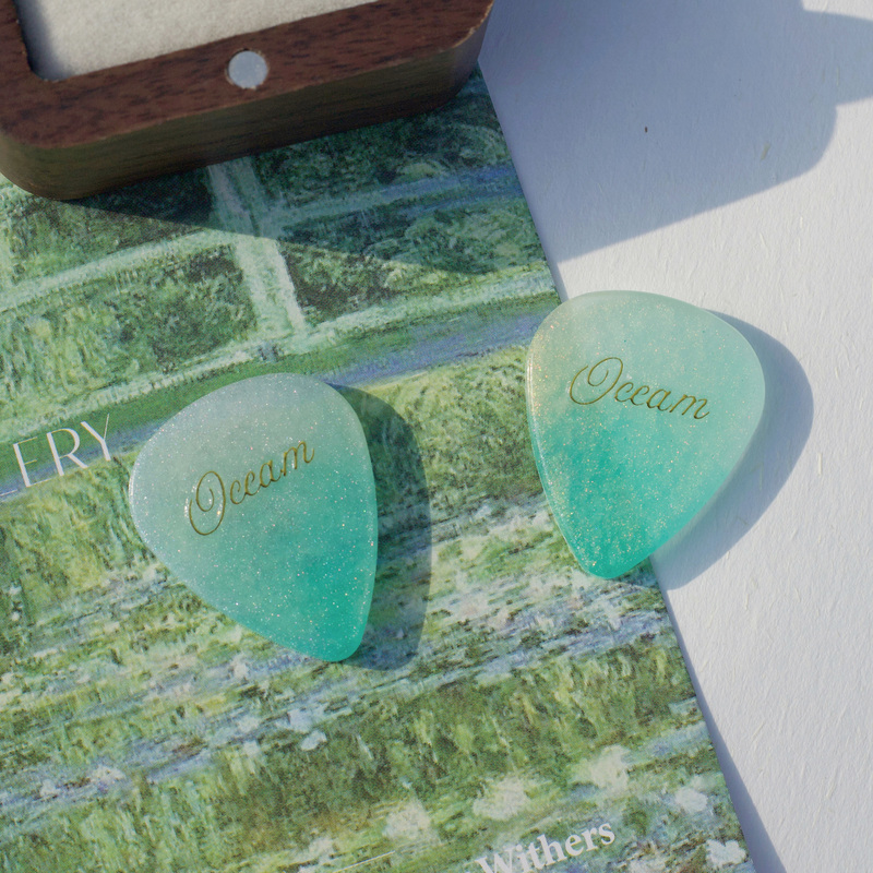 Oceam Green Original Handmade Guitar Picks Electric Bass Rock Cute Accessories Picks High Aesthetic Value