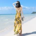 Mùa hè Thái Lan Bali của phụ nữ bên bờ biển Kỳ nghỉ Bãi biển Váy dây Sling Dress Siêu cổ tích Váy dài mỏng - váy đầm