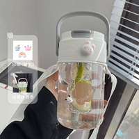 Белый 650 мл+большая веревка -loose+3D наклейка (случайный стиль) (бесплатная утечка чая)