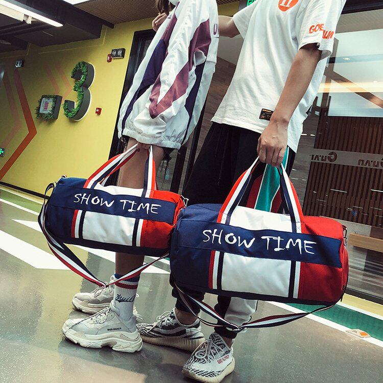 Short-distance travel bag women's hand-held Korean version luggage bag men's dry and wet separation bag large-capacity light sports fitness bag tide