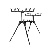 Hongjians new six-head fishing bracket is a multi-functional sea pole four-legged folding aluminum alloy bracket that can be equipped with an alarm.