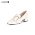giày Leizi ánh sáng thương hiệu sang trọng của phụ nữ 20 sơn mới da cừu giày đơn nữ sâu miệng thấp gót của phụ nữ giày MD011122005 