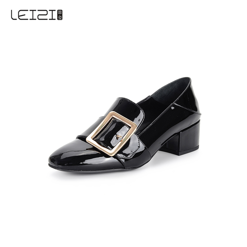giày Leizi ánh sáng thương hiệu sang trọng của phụ nữ 20 sơn mới da cừu giày đơn nữ sâu miệng thấp gót của phụ nữ giày MD011122005
