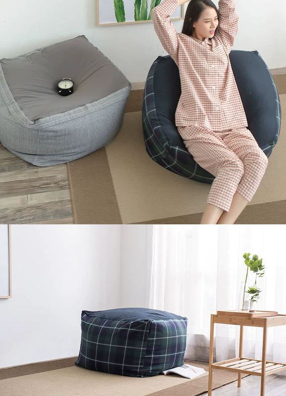 Không in beanbag beanbag tatami vải phòng ngủ sofa phòng khách thoải mái sáng tạo nhỏ đơn sofa ghế tựa - Ghế sô pha