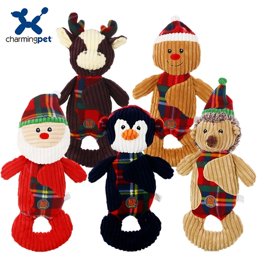 Qimin Charmingpet Dog Toy Golden Retriver Huski Bite Mask и Interactive Pet вокальная игрушка