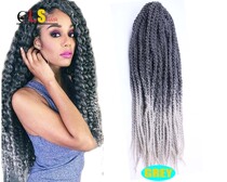 22 3D Split Cubic Twist Crochet Braids Hair Extensions dirty Braids
