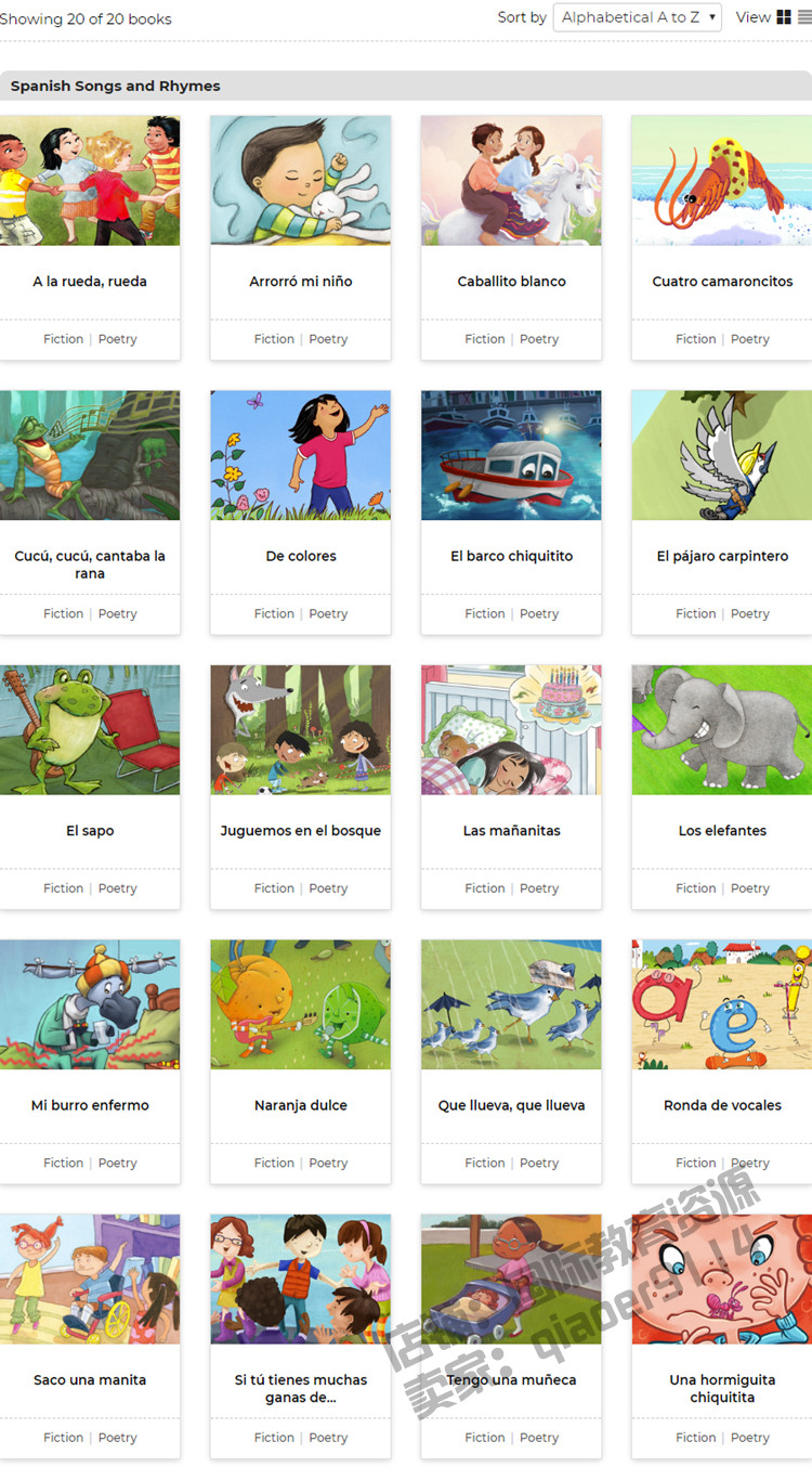 西语 797本 raz阅读reading+kids aa到Z2级共29个级别 美国分级阅读西语英语 pdf+音频