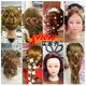 Wig head imitates real hair salon model head doll head dummy head model practice hair braiding hair makeup modeling